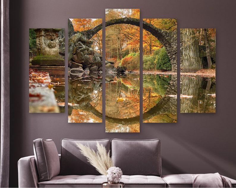 Модульная картина на холсте из пяти частей KIL Art Мост дьявола в Германии 187x119 см (M51_XL_422)