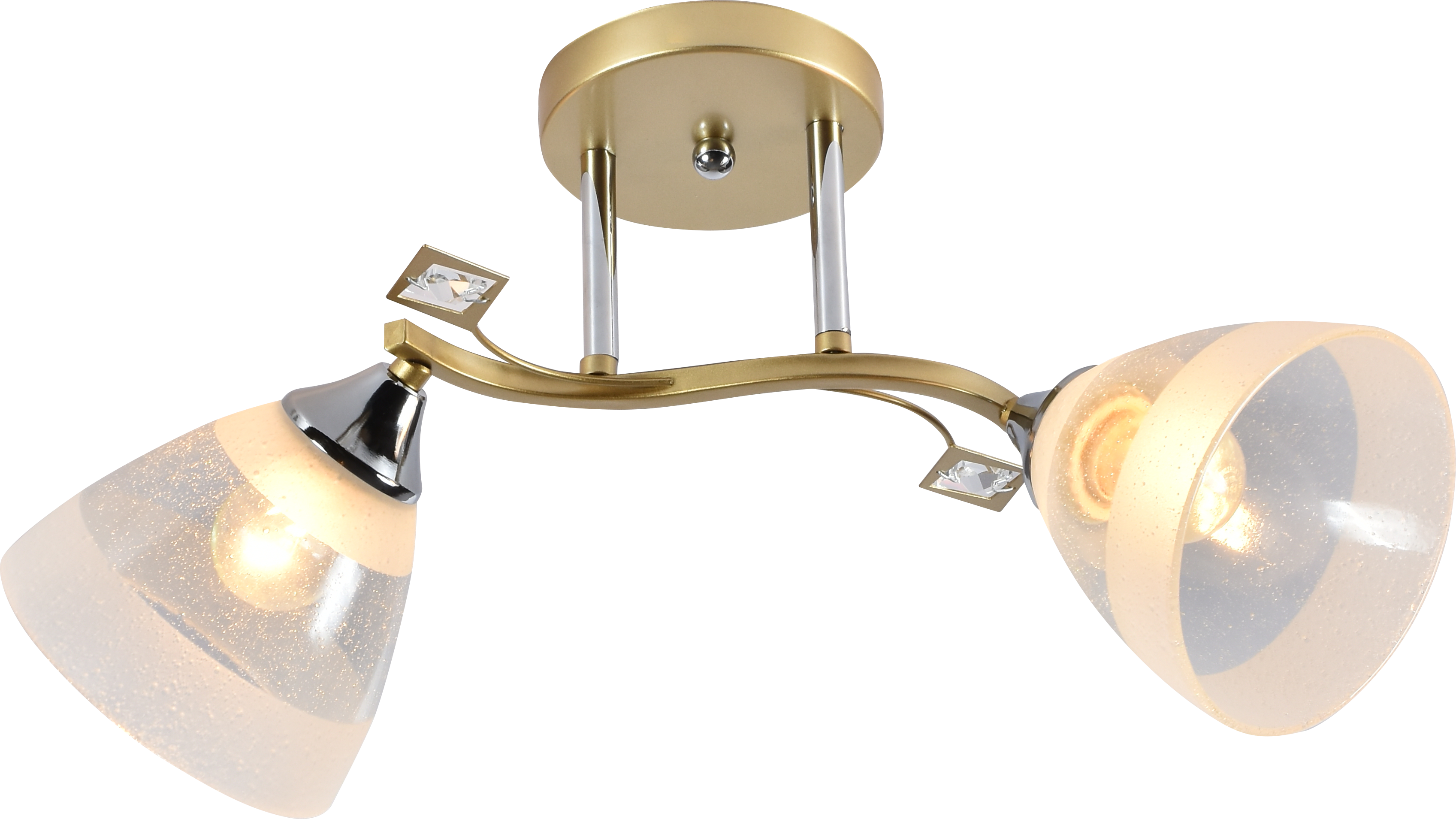 Люстра декоративная INTEREES IS XA1276C/2 Gold/Chrome