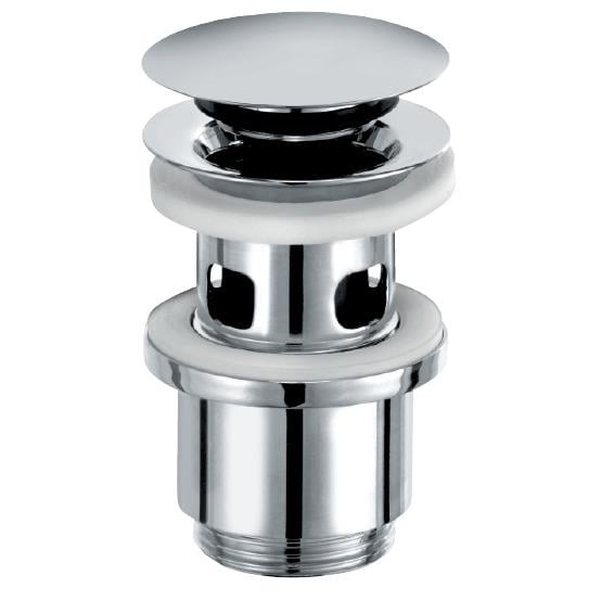 Донный клапан нажимной для раковины Kludi 1042405-00 с переливом Хром (165936)