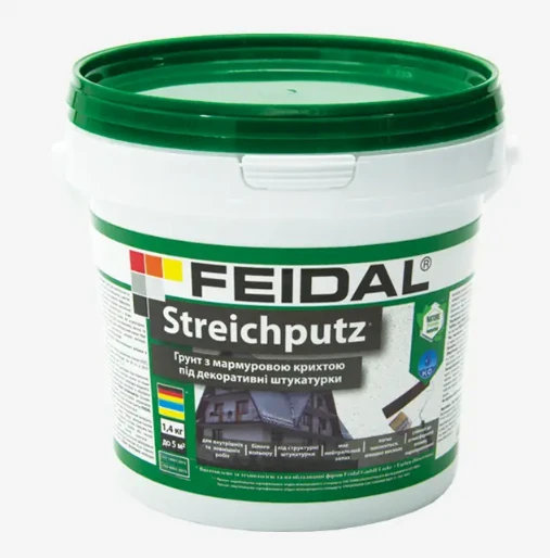 Грунт с мраморной крошкой под декоративные штукатурки Feidal Streichputz 1,4 кг (2028273652)