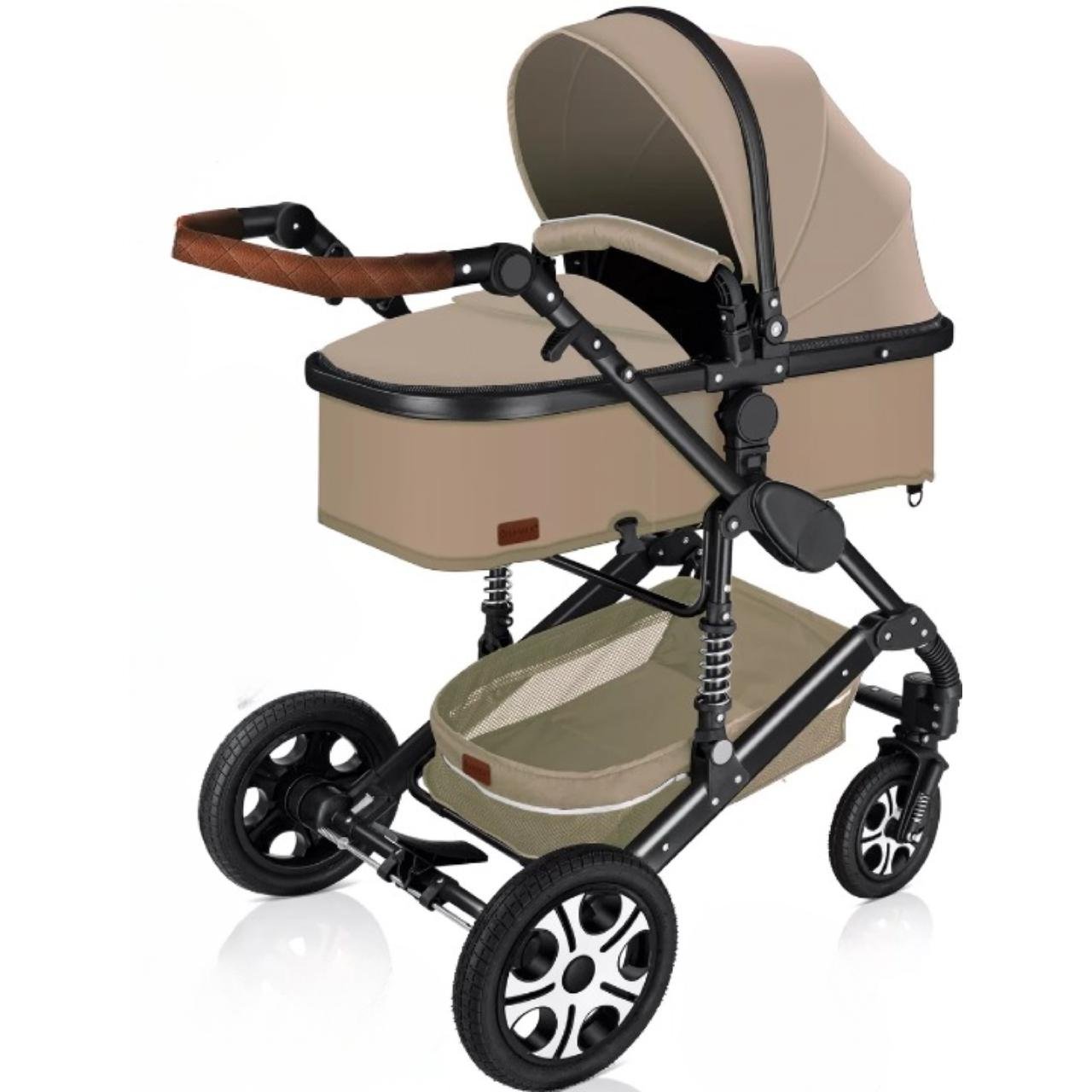 Коляска дитяча з автокріслом KESSER 3в1 94x64x119 см Бежевий/Чорний - фото 9