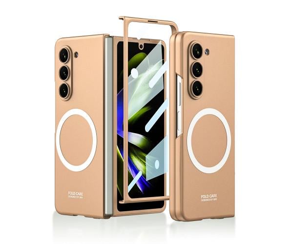 Чохол Omeve Shockproof для Samsung Galaxy Z Fold5 з підтримкою безпровідної зарядки Золотий