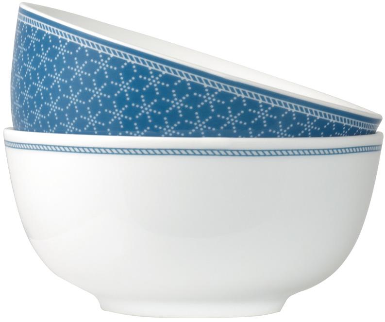 Набор керамических салатников Bergner Infinity Chefs Essence 550 мл 4 шт. Синий/Белый (BGIC-10002)