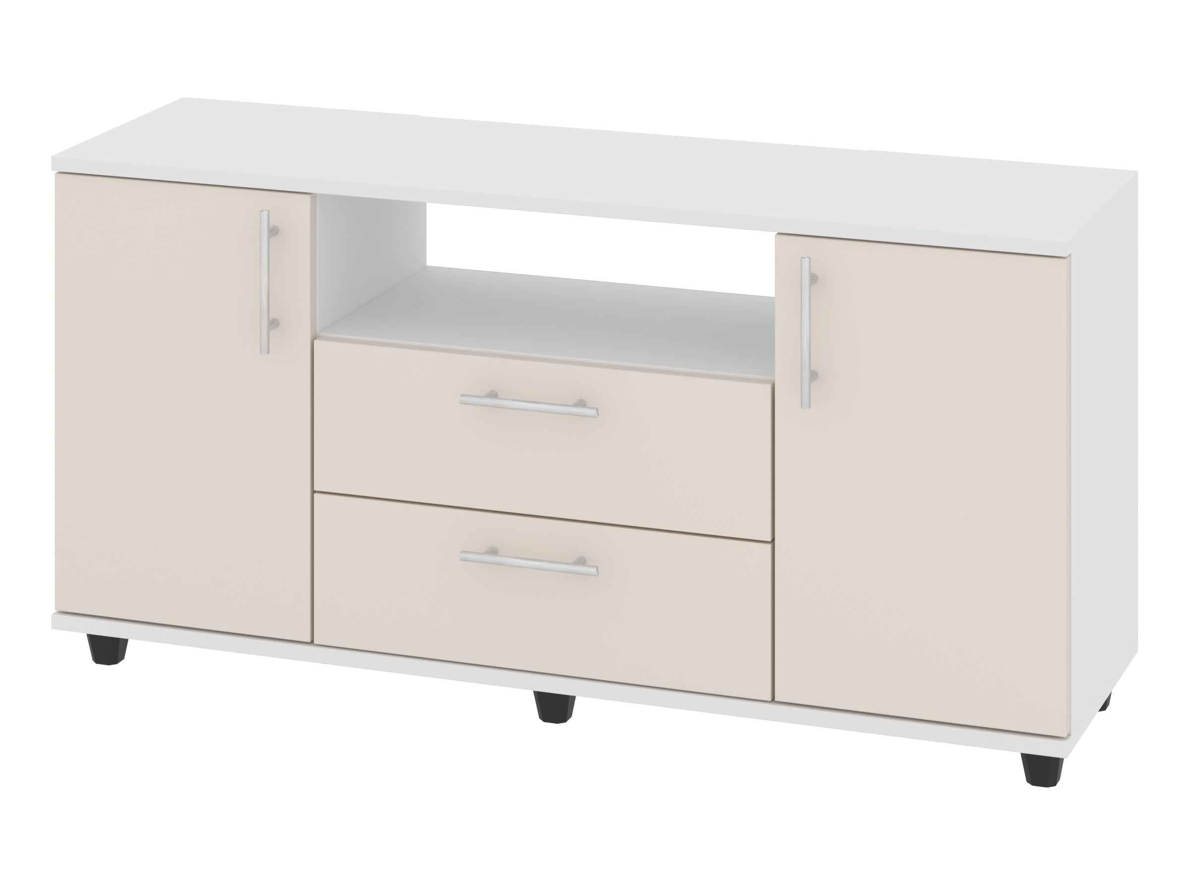 Тумба для ТВ PEHOTIN Борнео ДСП 110х32х55 см Білий/Кашемір (PN-100756)