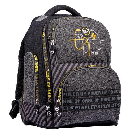 Рюкзак шкільний YES Game 39х29х20 см 21 л Сірий (553883)