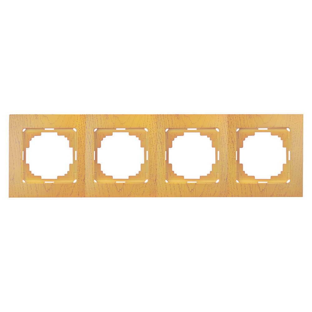Рамка четырехместная горизонтальная Nilson Touran Дуб (00000012254)