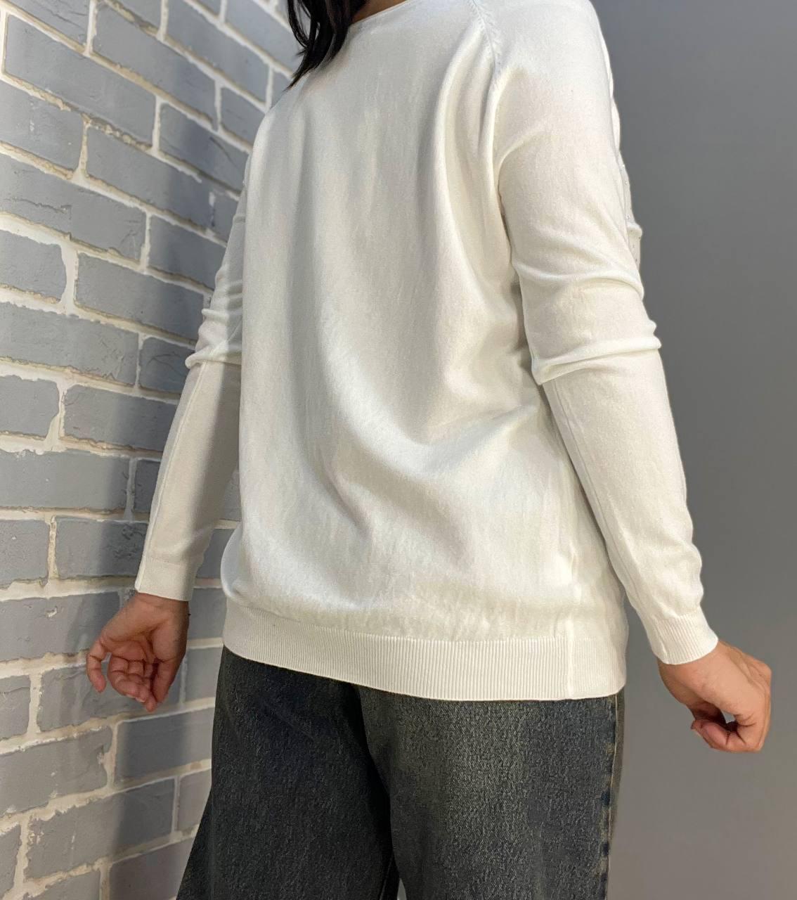 Джемпер жіночий ACCORDDREAM 9067 тонкий светр розсип камінців OS Білий (959) - фото 5 Джемпер жіночий ACCORDDREAM 9067 тонкий светр розсип камінців OS Білий (959) - фото 5