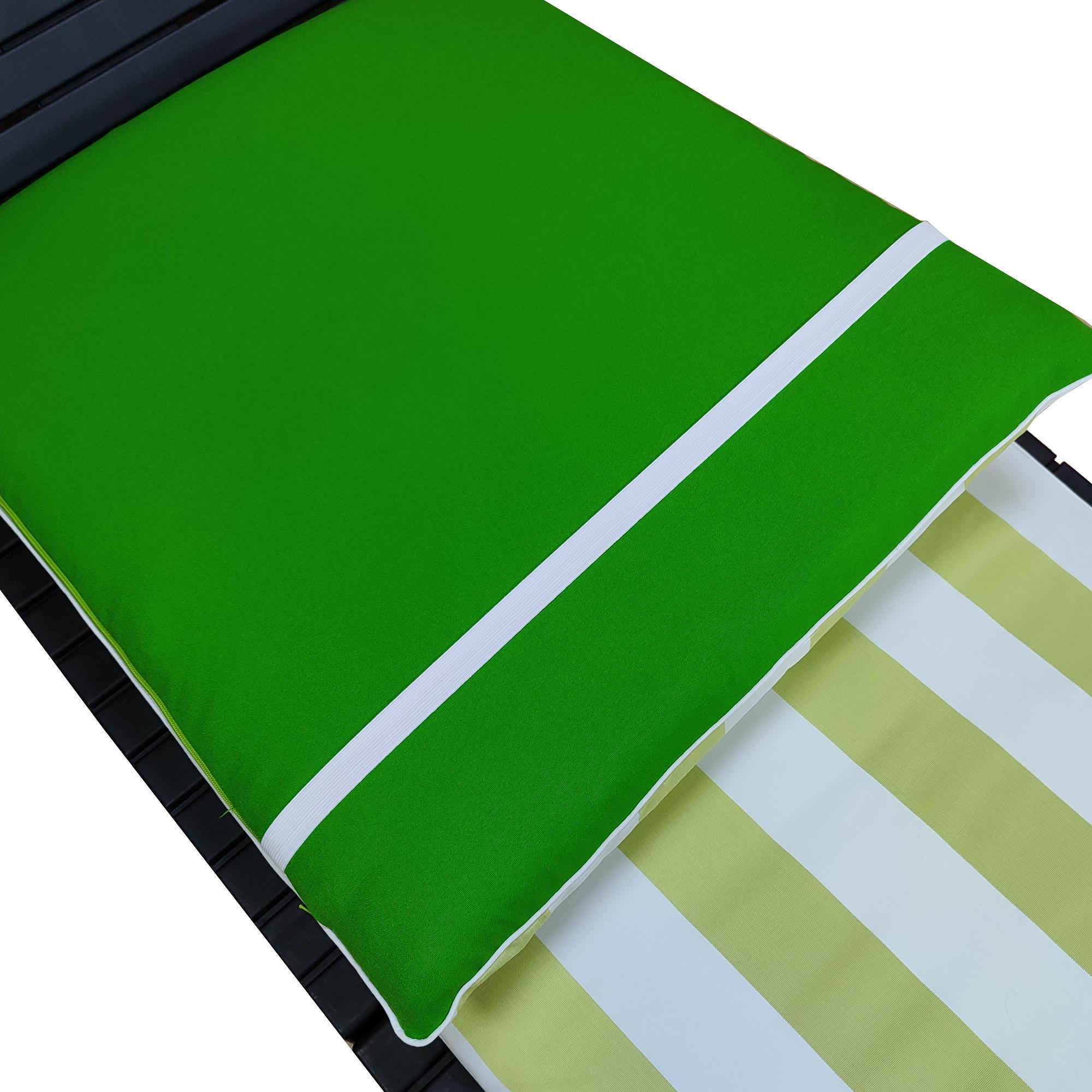 Матрас для шезлонга Ost-Fran UNI тексилк 1001 188x58x5 см Бело-салатовые полосы (3603) - фото 2 Матрас для шезлонга Ost-Fran UNI тексилк 1001 188x58x5 см Бело-салатовые полосы (3603) - фото 2