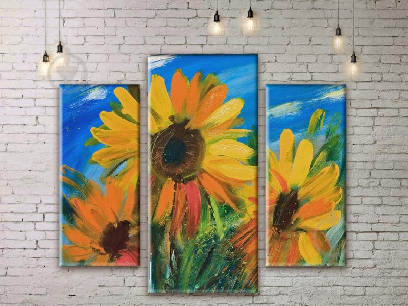 Модульная картина ArtStar цветы Подсолнухи ADFL0192 размер 55 х 70 см