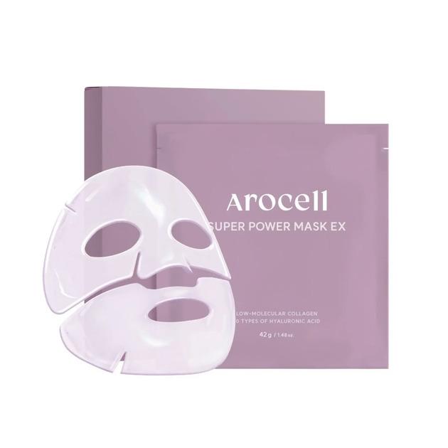 Маска гидрогелевая с коллагеном и 10 видами гиалуроновой кислоты Arocell Super Power Mask EX 42 мл (33777643)