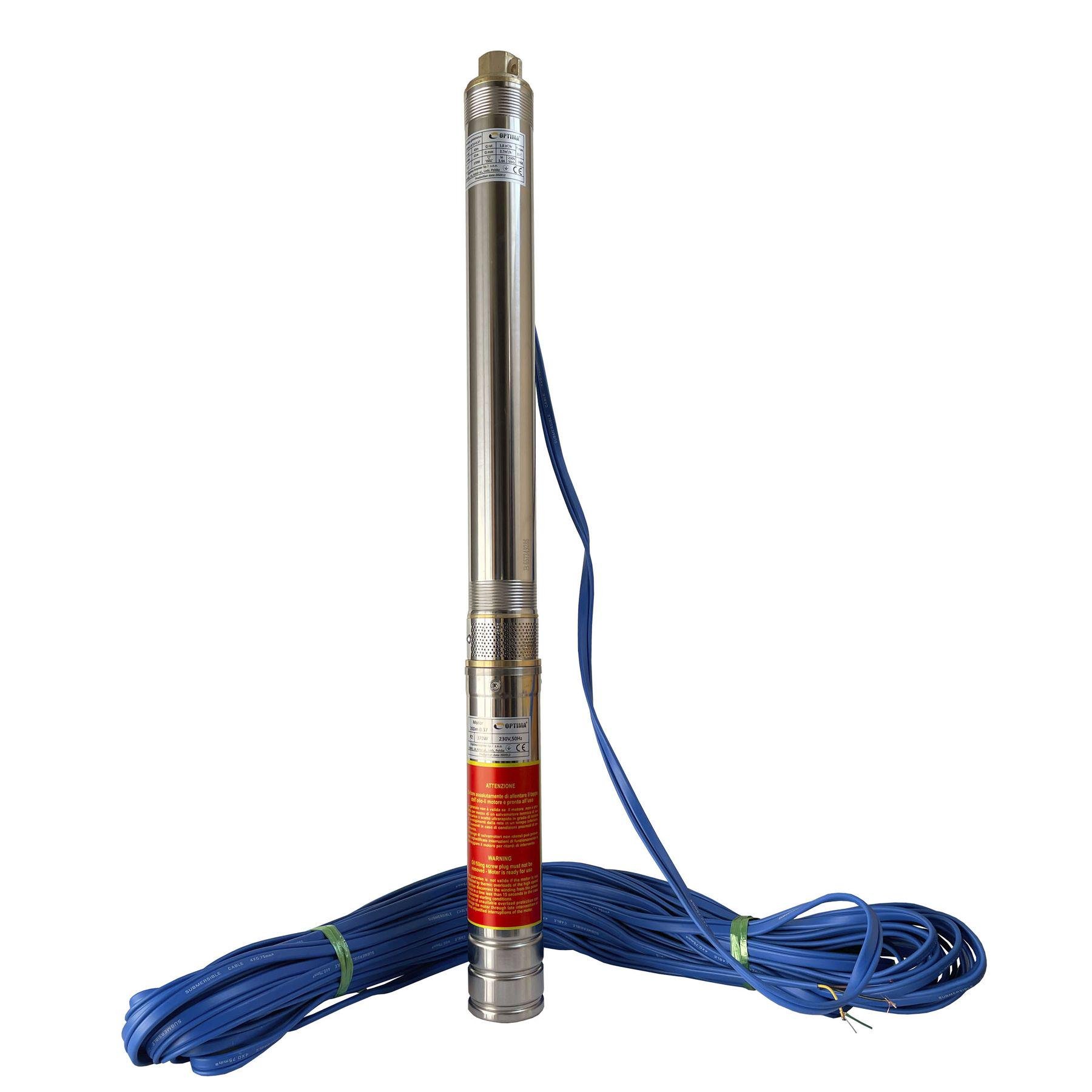 Насос свердловинний з підвищеною стійкістю до піску 3 Optima NEW 3SDm1,8/15 0,37 кВт 61 м з пультом кабель 35 м