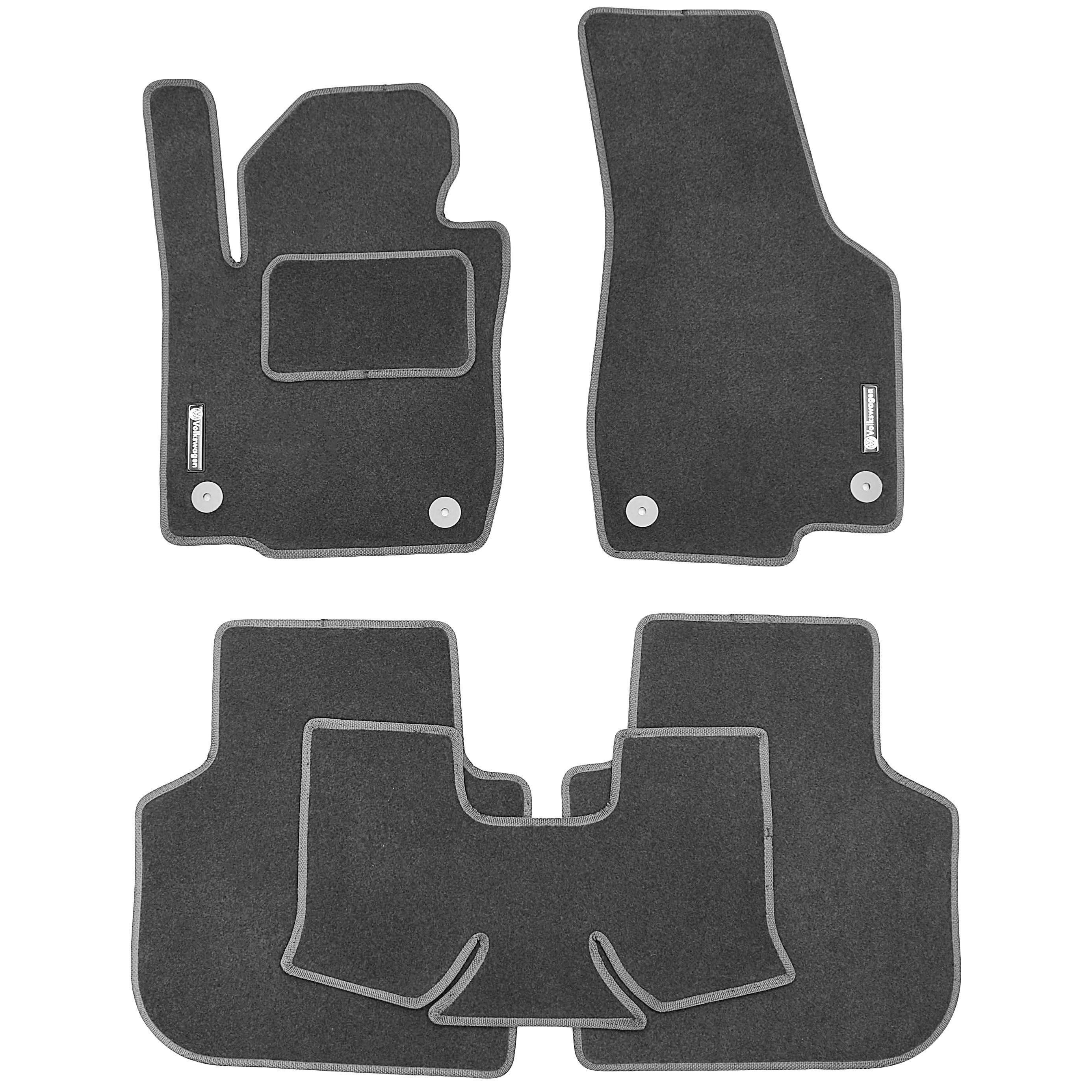 Коврики в салон для Volkswagen Passat USA 2011-2019 текстильные Серый(163112)