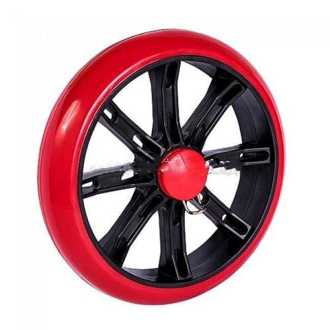 Колесо полиуретановое с защелкой для тачки/сумки-тележки 170 мм ось 8 мм (9125)