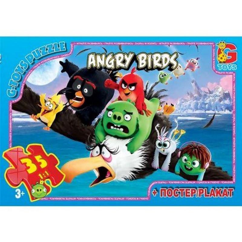 Пазлы детские картонные G-Toys Angry Birds 35 эл. (IP-177-P-914)