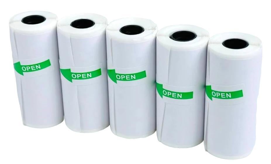 Набір самоклеючого термопаперу для дитячого фотоапарата та принтера 5 шт. Білий