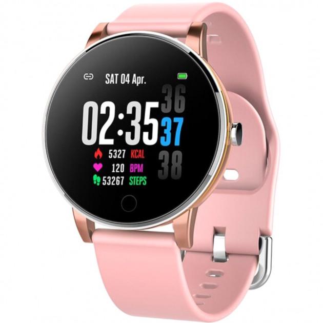 Cмарт-часы Lemfo Y9 с пульсометр и тонометром Розовый