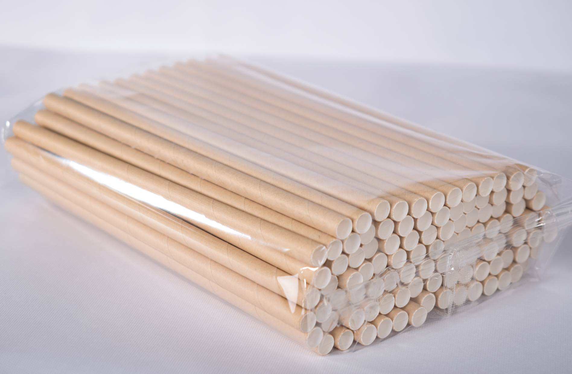 Трубочки бумажные крафтовые для кофе 8х197 мм 100 шт.