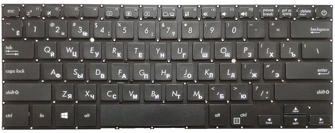 Клавиатура для ноутбука Asus P1410/P1410UF матовая (0KNB0-F124RU00)