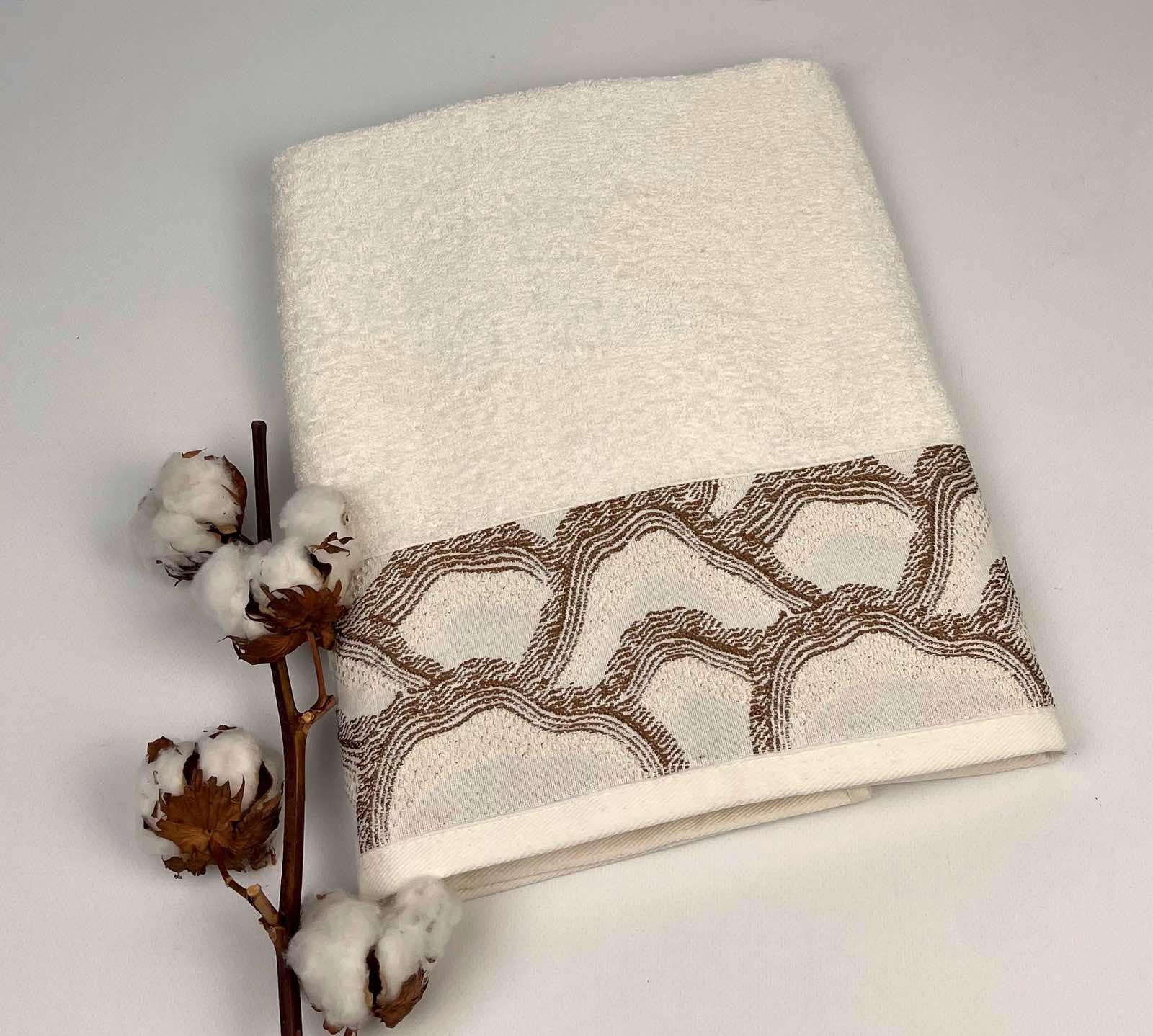 Полотенце Altinbasak Pera Koen 70x140 см Молочный (CN28148) Полотенце Altinbasak Pera Koen 70x140 см Молочный (CN28148)