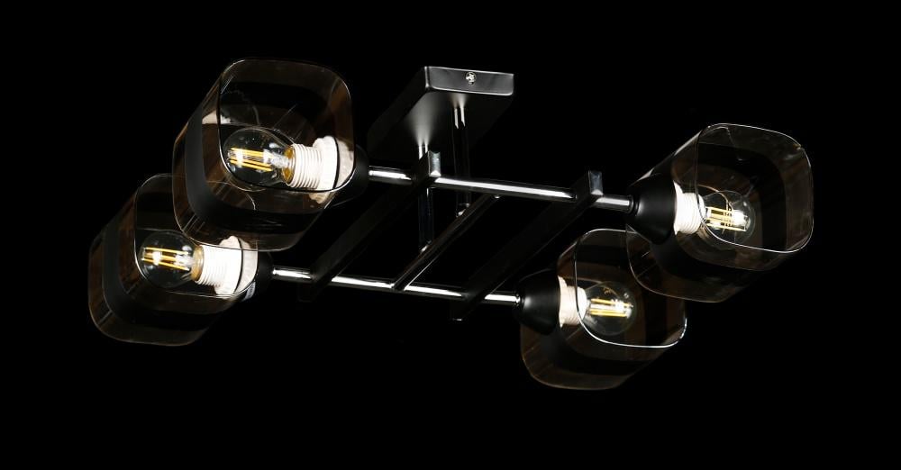 Люстра с плафонами Ray LGH50332/4 BK/SR (IR006444)