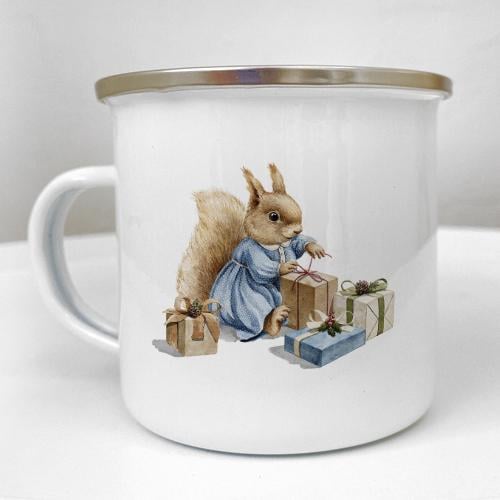 Кружка металлическая Camper "Подарунок від білочки" 250 мл (KRM_23S088)