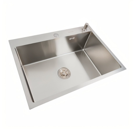 Мойка для кухни Valeso Handmade сифон круглый 3,0/0,8 мм 70x50 см Нержавеющая сталь (30325840)