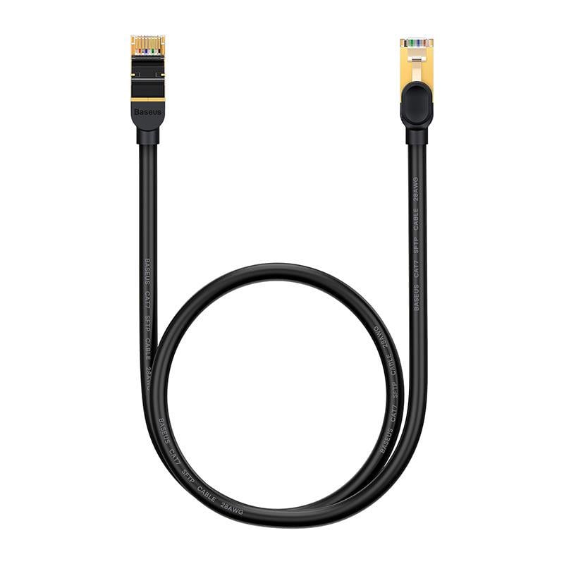 Патч-корд мережевий BASEUS WKJS010801 high Speed Seven types of RJ45 10 Gigabit network cable 15 м Black (575691)