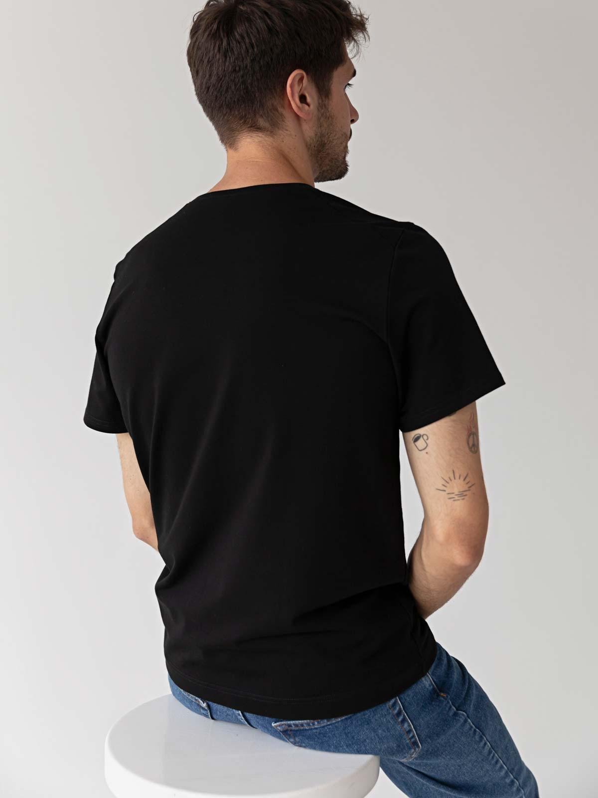 Футболка чоловіча FROMUS з тризубом маленьким XL Чорний (1107-2) - фото 4