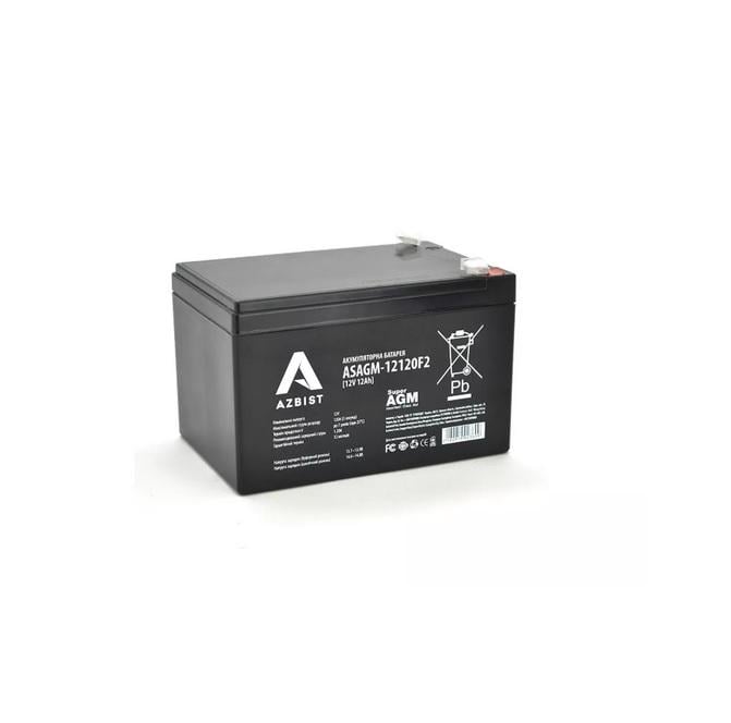 Акумулятор батарея для ДБЖ AZBIST Super AGM AT1387169 12V 12 Ah (ASAGM-12120F2)