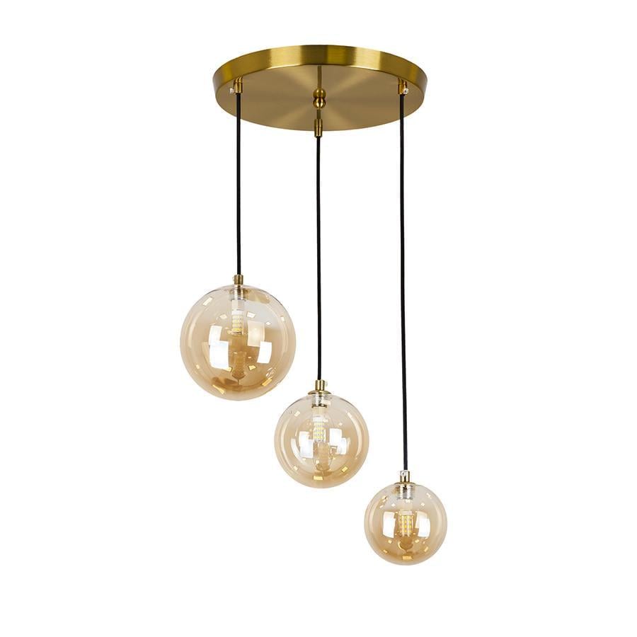 Світильник підвісний Lighthouse LS-19537-3 BRZ/BR 300 плафон коричневий Бронзовий