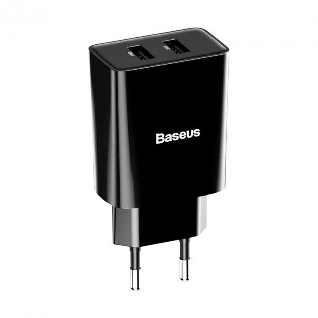 Зарядний пристрій Baseus Speed ​​Mini 2 USB 2 A 10,5W Чорний (CCFS-R02)