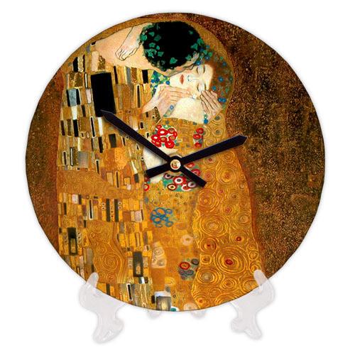 Часы настенные круглые Presentville Климт Поцелуй 18 см (CH18 P 15S079)