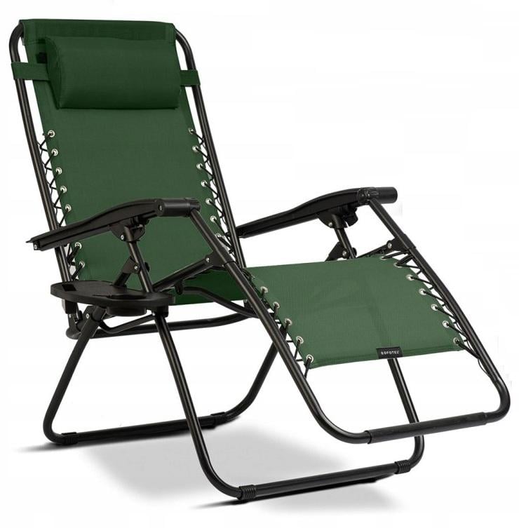 Шезлонг розкладний Sofotel ChillWell садовий/пляжний 120 кг Зелений (286302)
