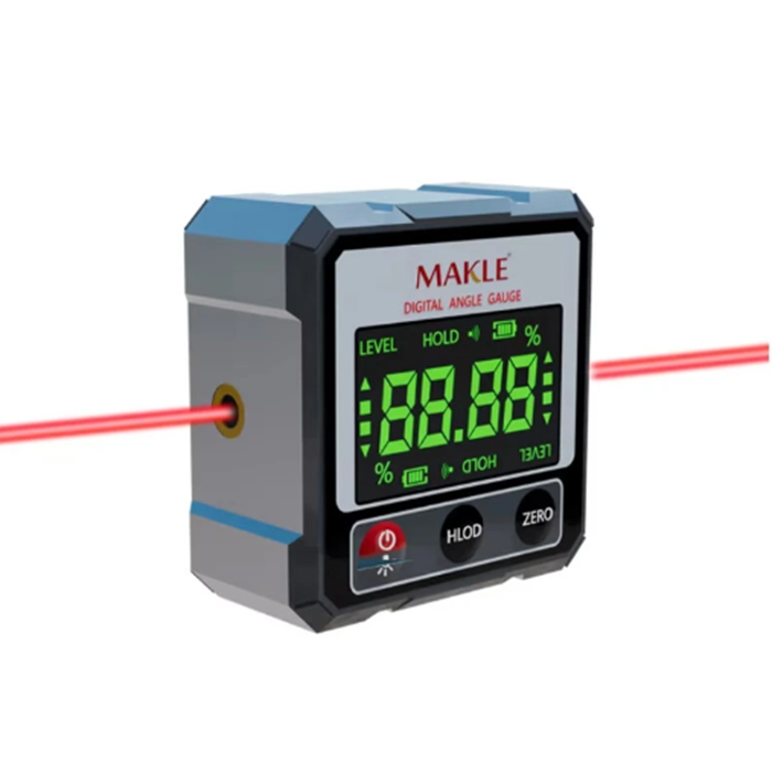 Угломер электронный цифровой MAKLE DLW4M аккумуляторный с лазерными указателями магниты на 4-х гранях