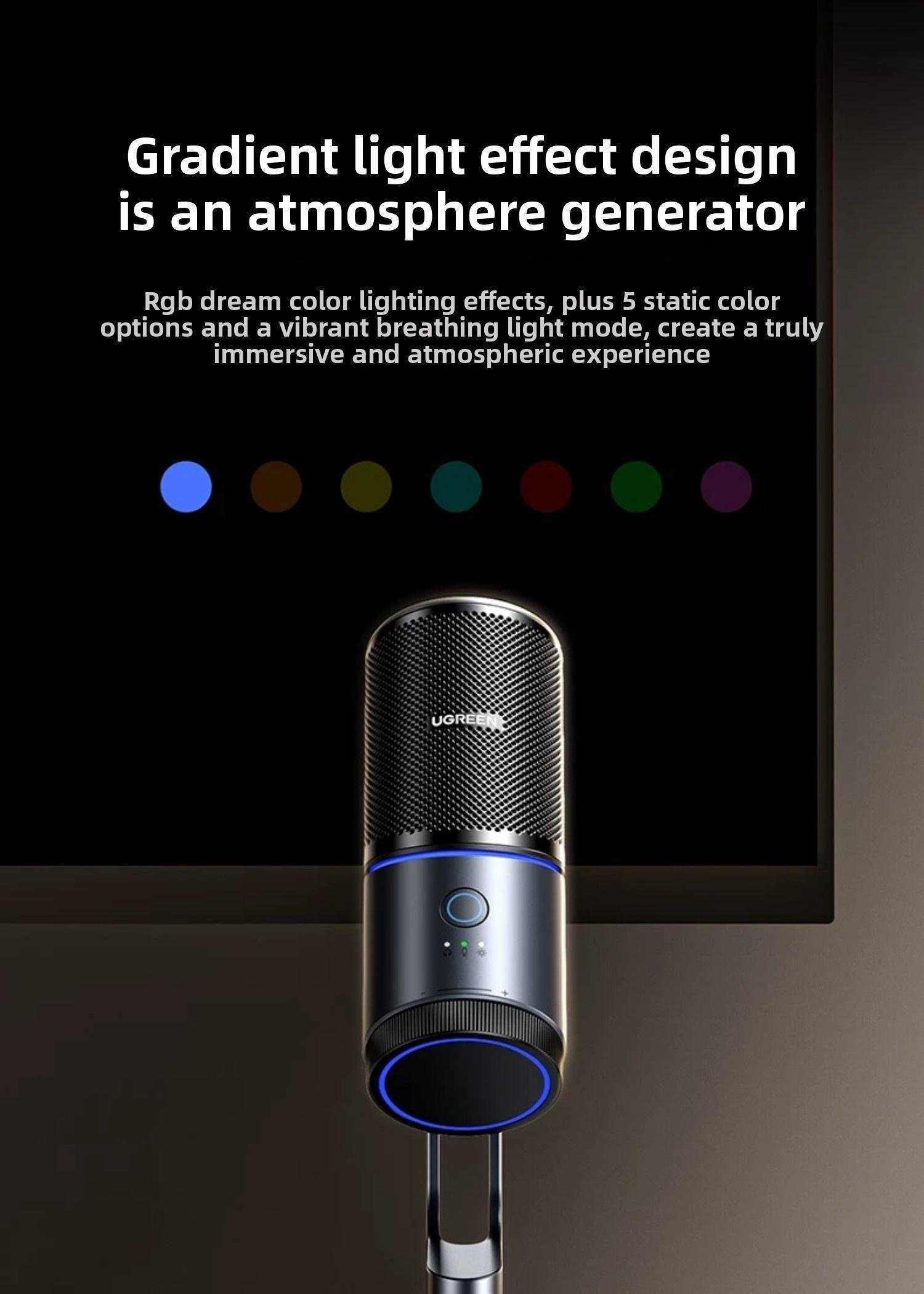 Мікрофон настільний Ugreen 96кГц/24біт 3.5 мм (55729) - фото 18 Мікрофон настільний Ugreen 96кГц/24біт 3.5 мм (55729) - фото 18