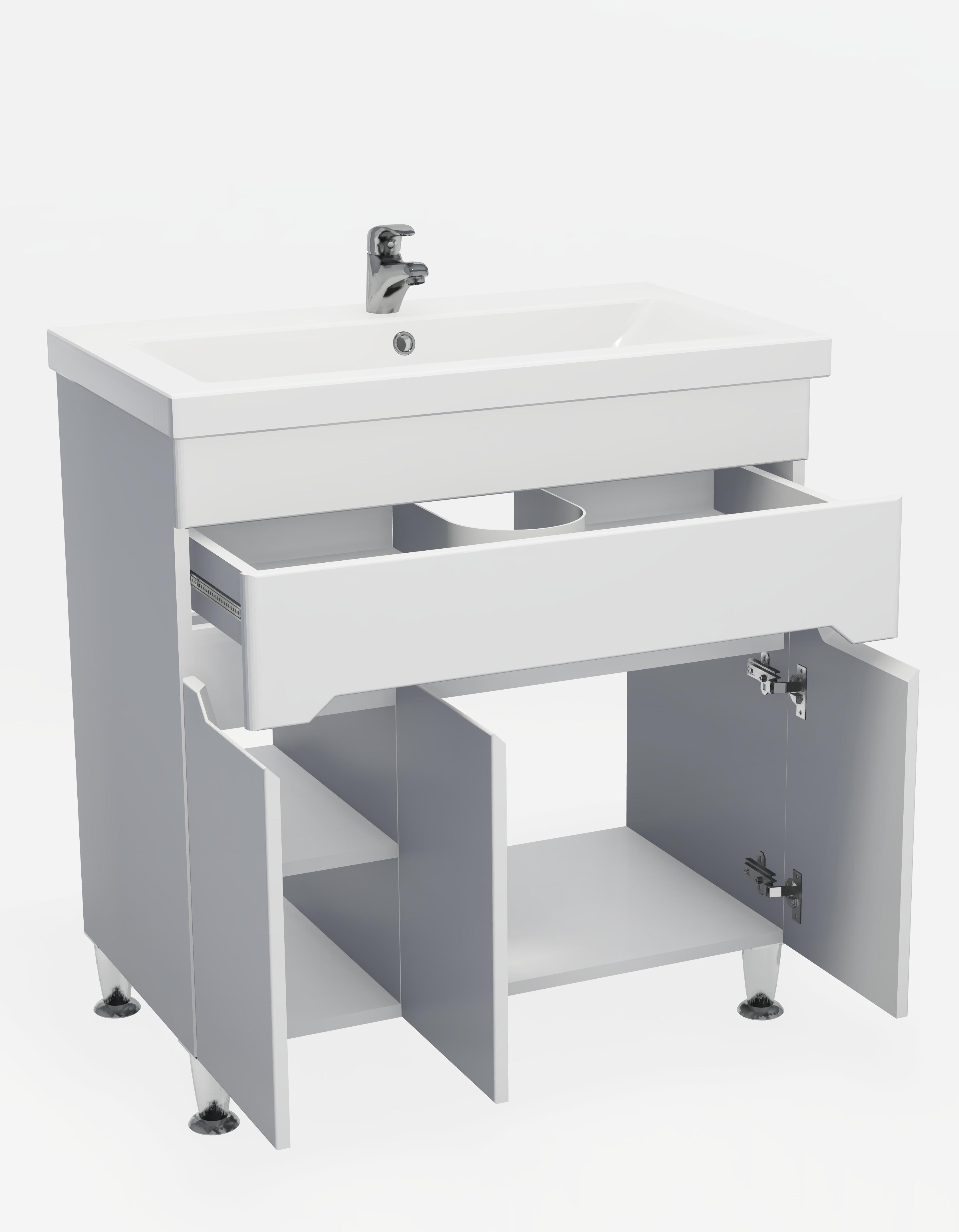 Тумба для ванной комнаты ВанЛанд At 1-80 Allet c умивальником Немі 80 (00091VAN) - фото 2