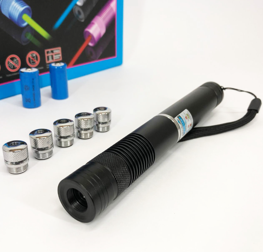 Лазерна указка UKC синій промінь до 50 км акумулятори 2х16340/5 насадок/металевий корпус 10000 мВт Чорний (22981457) - фото 13 Лазерна указка UKC синій промінь до 50 км акумулятори 2х16340/5 насадок/металевий корпус 10000 мВт Чорний (22981457) - фото 13