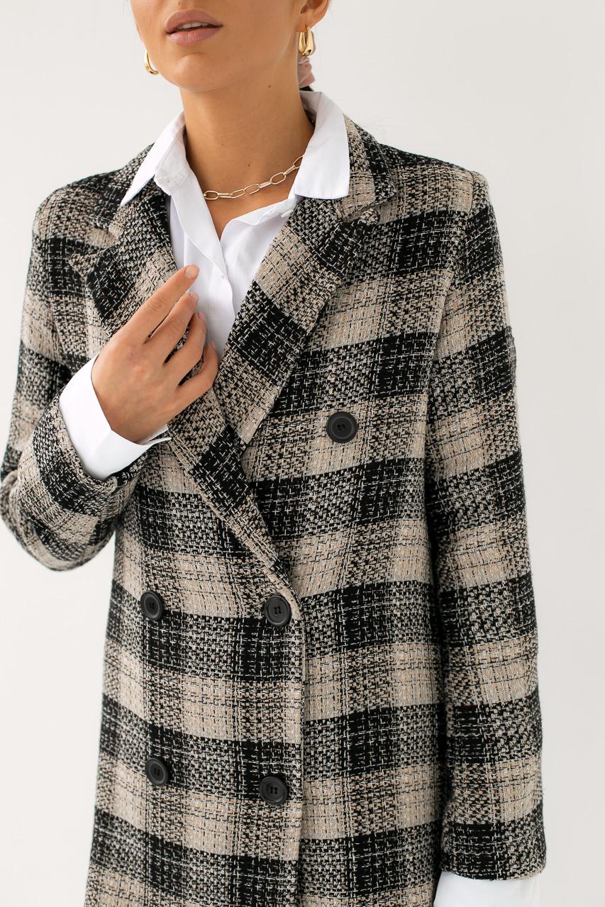 Жакет твидовый SOBE L Бежевый (9528562) - фото 4 Жакет твидовый SOBE L Бежевый (9528562) - фото 4