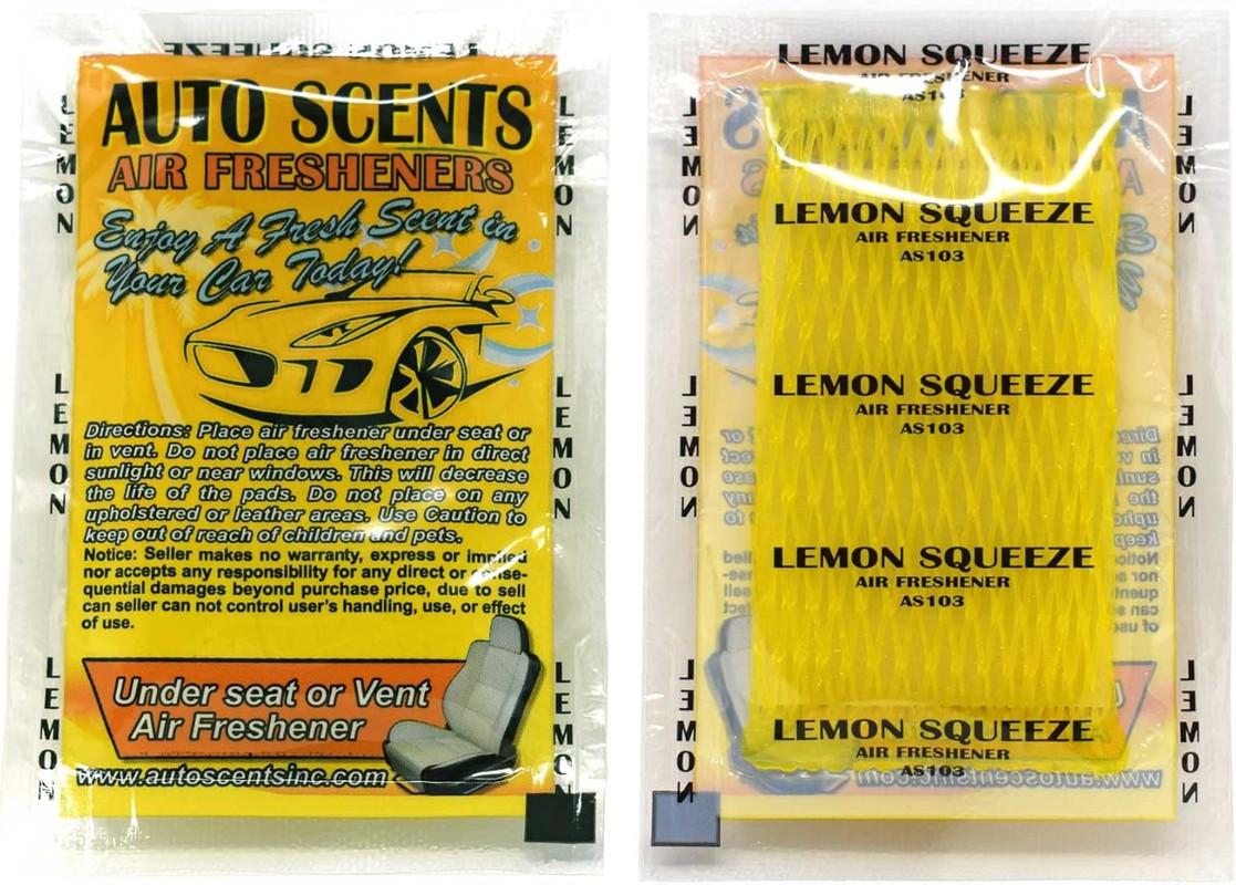 Ароматизатор автомобильный в подушечке AUTO SCENTS Lemon Squeeze - фото 2 Ароматизатор автомобильный в подушечке AUTO SCENTS Lemon Squeeze - фото 2