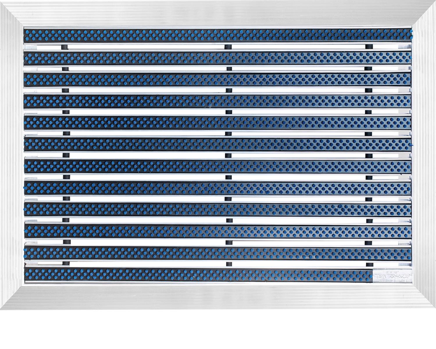 Брудозахисна решітка для входу Ювіг ЛЕН 70х50 см зовнішнє обрамлення Синій (3276)