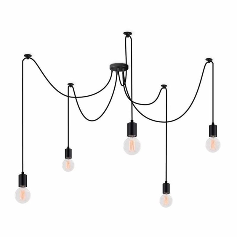 Светильник подвесной Spider 5 лапок Черный (1335)