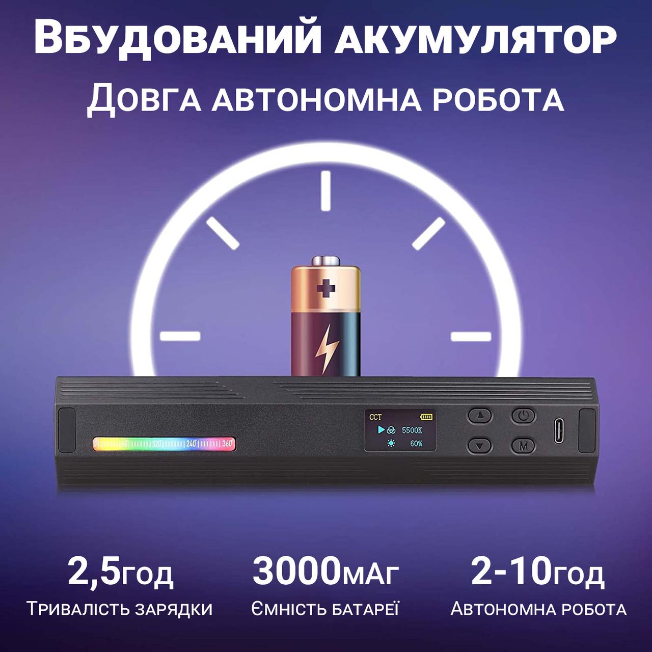 Лампа Led Andoer W200RGB заповнююче відео світло з RGB підсвічуванням - фото 7