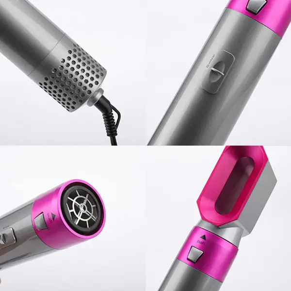 Фен-щетка для укладки волос Hot AIR Styler 5в1 Розово-серый (MS-12879) - фото 5