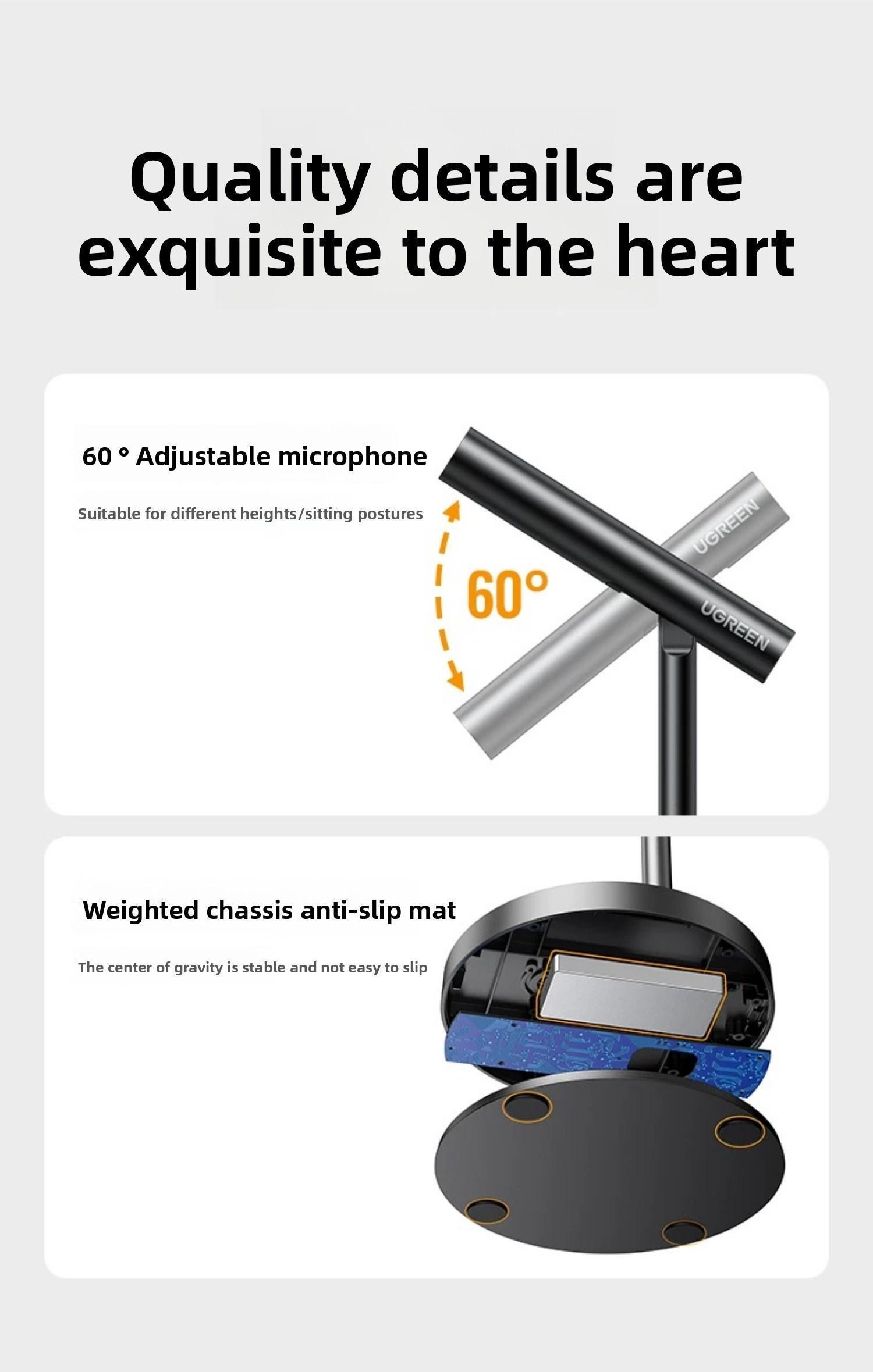 Мікрофон настільний Ugreen 2.4G 360° 8 годин (35344) - фото 9