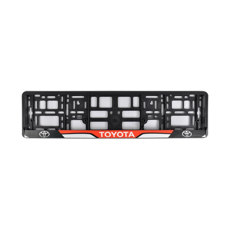 Рамка номерного знака CarLife для Toyota Черный (NH191)