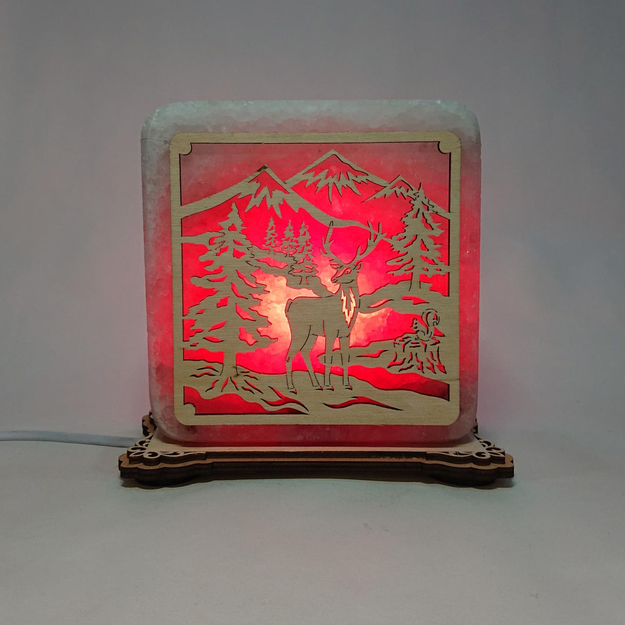 Соляной светильник Олень (k-0014-r)