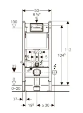Унитаз Catalano Zero 458.126.00,1+1VS55NR00 с инсталляцией Geberit Duofix (29654274) - фото 3