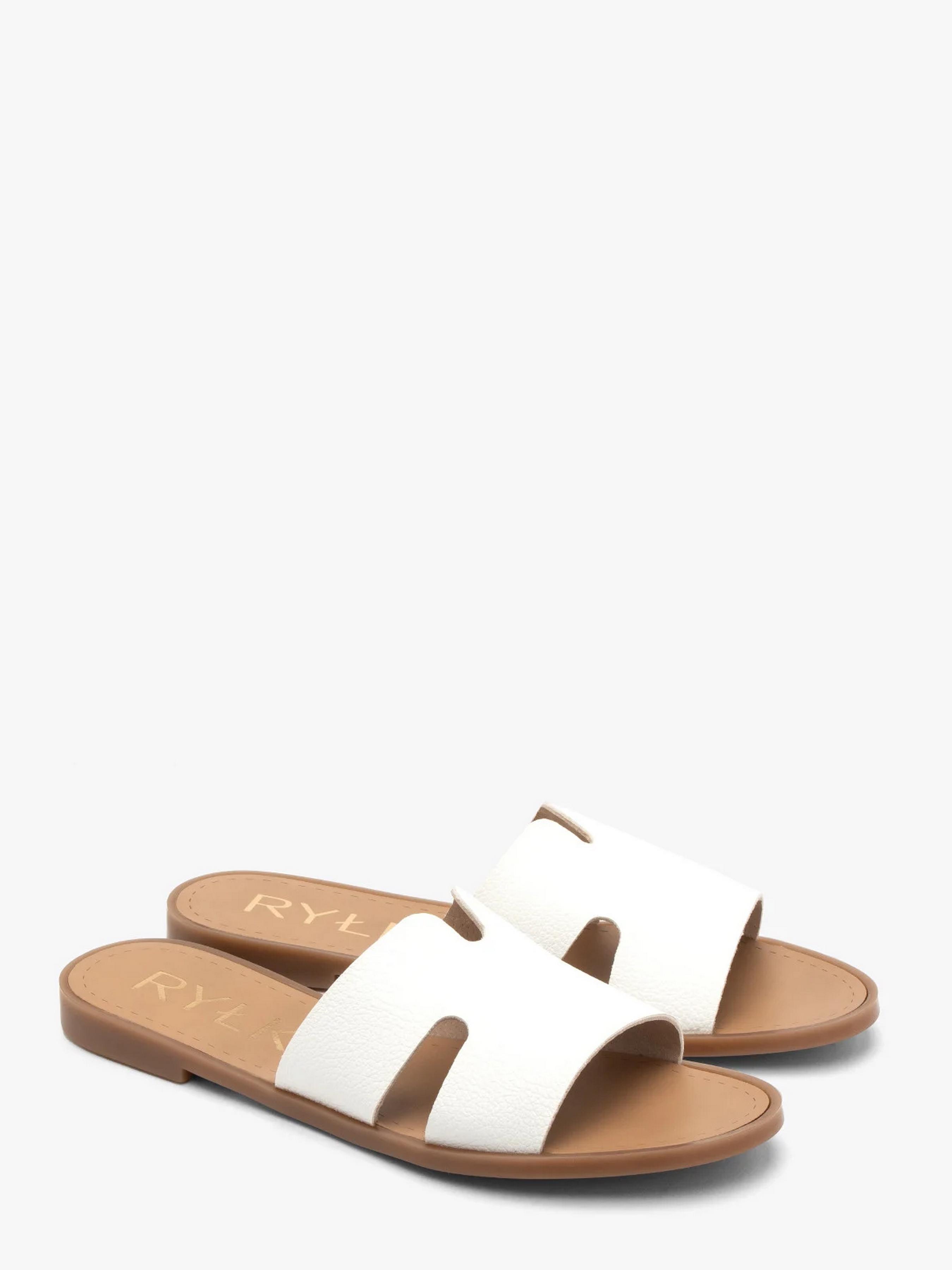 Шлепанцы женские RYLKO в стиле Hermes р. 40 Белый (0AGI8_Q_ _K39)