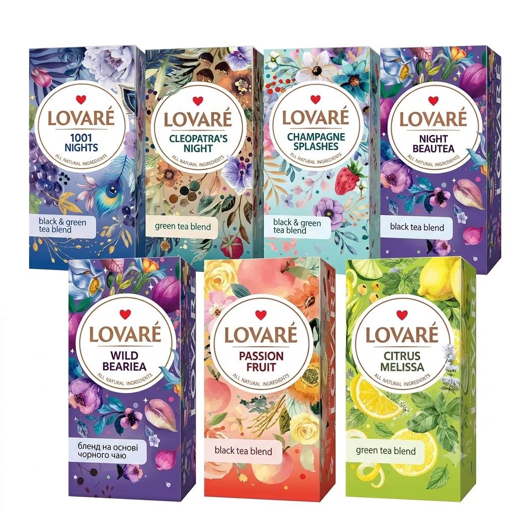 Набор чая Lovare 7видов Легендарные купажи и миксы 168 пак. (nab004lovare)
