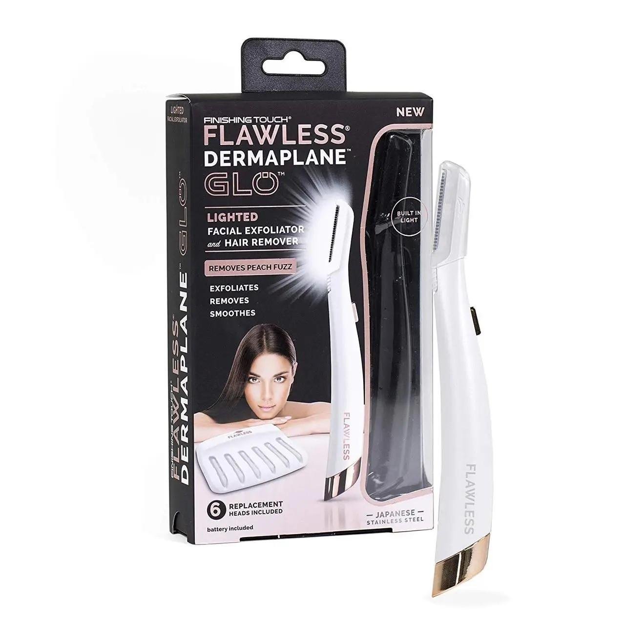 Тример-епілятор для стрижки жіночий Flawless Dermaplane Glo з LED підсвічуванням (17945674)